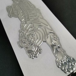 3D tijger - autosticker - chromen embleem - zacht PVC - waterdichtStickers