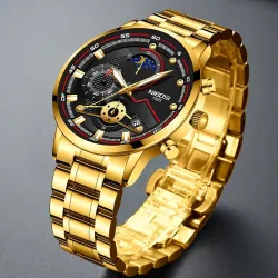 NIBOSI - luxe herenhorloge - waterdicht - Quartz - roestvrij staalHorloges