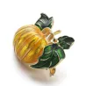 Halloween pompoen - emaille brocheBroches