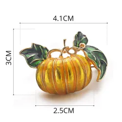 Halloween pompoen - emaille brocheBroches