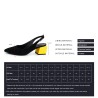 Elegant summer sandals - slingback pumps - suede / leather - thick heelPumps