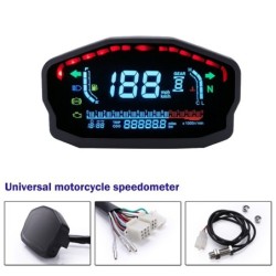 Universele motorfiets snelheidsmeter - LCD digitale achtergrondverlichting - LED - waterdichtElektronica