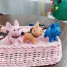 Leather keychain - with French Bulldog dogKeyrings
