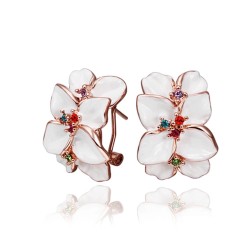 Beautiful multi coloured earrings for women  - with zircon - gift