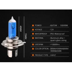 Halogen bulb - H7 - H4/9003/HB2 Hi/Lo - 12V - car / motorcycle headlight lampHalogen lights