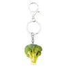 Metalen sleutelhanger met acrylbroccoliSleutelhangers