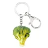 Metalen sleutelhanger met acrylbroccoliSleutelhangers