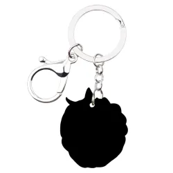 Metalen sleutelhanger met acryl framboosSleutelhangers