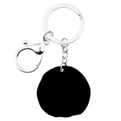 Metalen sleutelhanger - met acryl mandarijnSleutelhangers