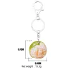 Metalen sleutelhanger - met acryl mandarijnSleutelhangers