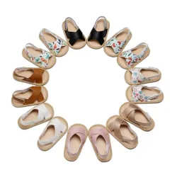 Modieuze leren sandalen - voor meisjes / jongens - gekruiste riemSchoenen