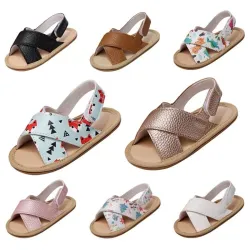 Modieuze leren sandalen - voor meisjes / jongens - gekruiste riemSchoenen