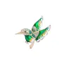 Elegante broche - met groene kristallen vogelBroches
