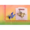 Elegante broche - met groene kristallen vogelBroches