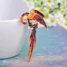 Luxurious crystal red parrot broochBrooches