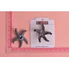 Koraal zeester met kristal - vintage brocheBroches