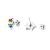 Rainbow star stud earrings - stainless steel - unisexEarrings