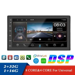 Universal car radio - MP5 player - 2 Din - Android - Bluetooth - GPS - MirrorLink - touch screen - cameraRadio