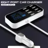 Car charger - 8- port USB - charging station - HUB with LCD displayInterior parts