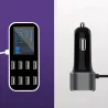 Car charger - 8- port USB - charging station - HUB with LCD displayInterior parts