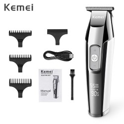 Kemei - professional hair trimmer - cordless - with digital LED display
