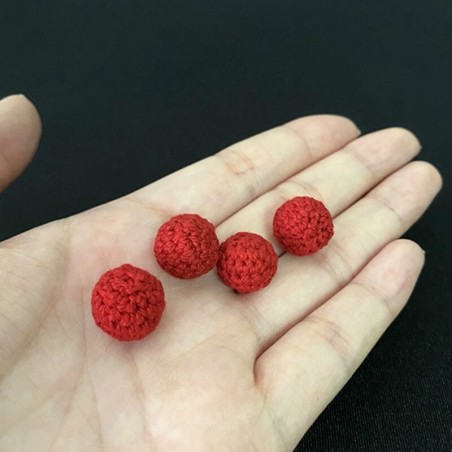 Mini magnetische rode haakballen - voor goocheltrucs - 2 stuksBallen