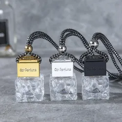 Car air freshener - empty glass bottle - hanging pendant - refillableAir Fresheners