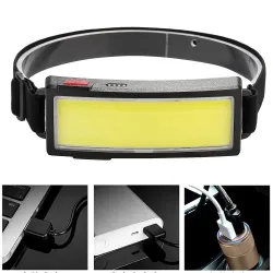 Professionele hoofdlamp - mini zaklamp - oplaadbaar - COB - LED - USBZaklampen