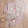 Klassieke set voor kinderen - trui met lange mouwen - broek - met bloemenprintKleding