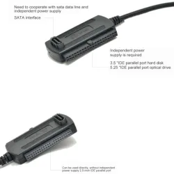 3 in 1 USB 2.0 to IDE / SATA - 2.5" 3.5" hard drive disk - HDD converter - adapter - cableHard drives