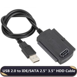 3 in 1 USB 2.0 naar IDE / SATA - 2,5" 3,5" harde schijf - HDD-converter - adapter - kabelHarde schijven