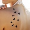 Tijdelijke tattoo - stickers - verwijderbaar - waterdicht - vliegende zwarte vogelsTatoeage