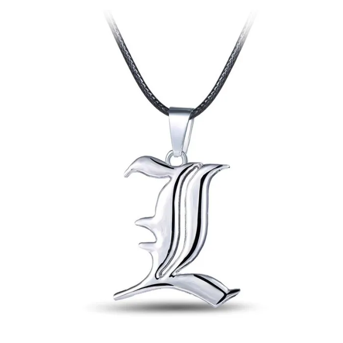 Death note - letter L hanger - met touwhalsbandHalskettingen