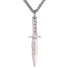 Mesvormige hanger met ketting - Hip Hop stijl - roestvrij staalHalskettingen