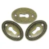 Oval shaped keyhole lock - furniture decoration - antique bronze - 10 piecesMen's Jewellery