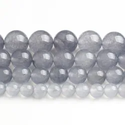 Natuursteen - grijze ijs chalcedoon jades - losse ronde kralen - voor het maken van sieradenHeren sierraden