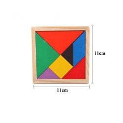 Houten tangram-puzzel - puzzelblokken - educatief speelgoedHouten