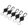 Mini telescopische sleutelhanger - oprolbaar trekkoord - met karabijnhaak - 5 stuksSleutelhangers