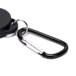 Mini telescopische sleutelhanger - oprolbaar trekkoord - met karabijnhaak - 5 stuksSleutelhangers