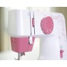 Mini electric sewing machine - dual speed - double threads - leaves / birds patternTextile