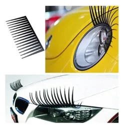 Car headlight decoration - sticker - 3D black eyelashesStickers