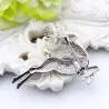 Modieuze broche met zwart kristal hertBroches