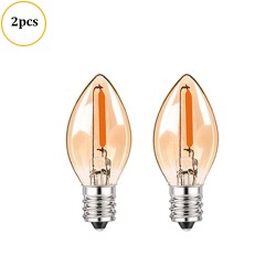 C7 - mini LED nachtlampje - type kaars - amber glas - E12 / E14 - 0,5WE14