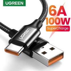Ugreen - USB type-C kabel - snel opladen - 6A / 5A - 100W - 480MbpsKabels