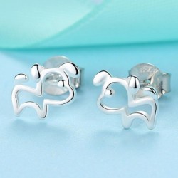 Small dog shaped earrings - 925 sterling silverEarrings