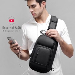 Modieuze schouder laptoptas - rugzak met USB-oplaadpoort - waterdichtRugzakken