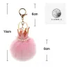 Pluche bol hanger met glitterkroon / parels - sleutelhangerSleutelhangers