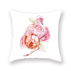 Decorative cushion cover - with pink flamingo - 45 * 45cmCushion covers