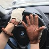 Short driving gloves - goatskin leather / knitted - unisexGloves