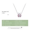 Ladybug shaped pendant - with pink zirconia - sterling silver necklaceNecklaces